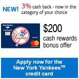New York Yankees™ Cash Rewards Mastercard® from Bank of America