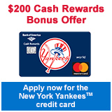 New York Yankees™ Cash Rewards Mastercard® from Bank of America