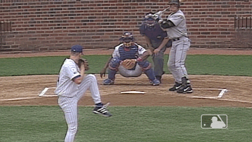 Kerry Wood pitch hits umpire
